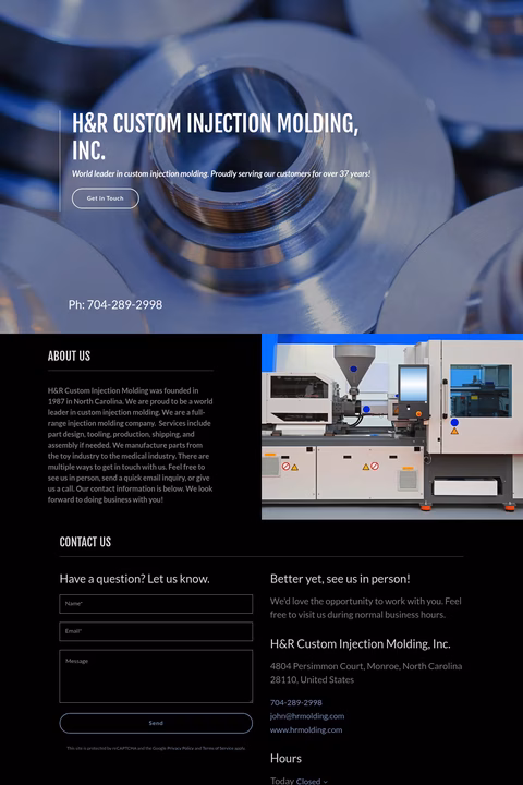 H-R-Custom-Injection-Molding Homepage 1440px