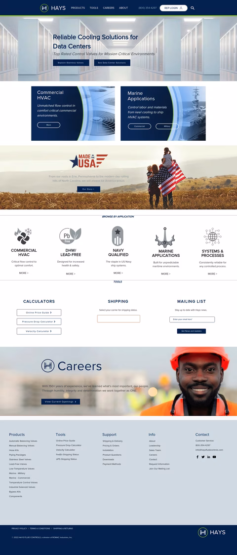Hays-Fluid-Controls Homepage 1440px