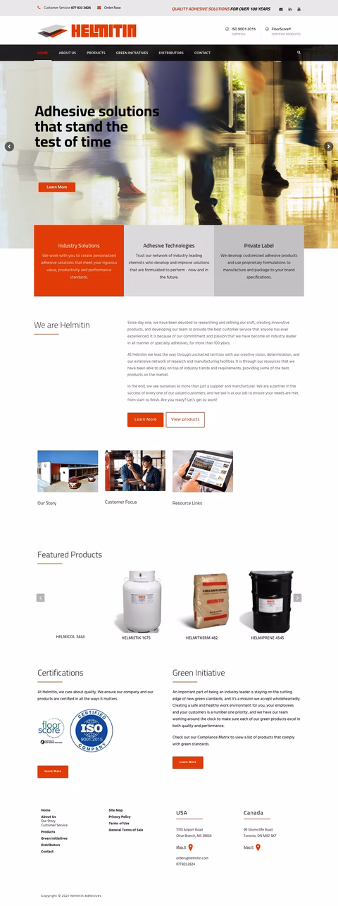 Helmitin Homepage 1440px