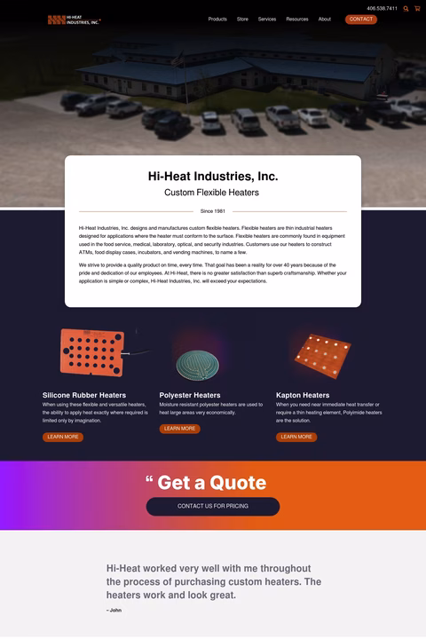 Hi-Heat-Industries Homepage 1440px