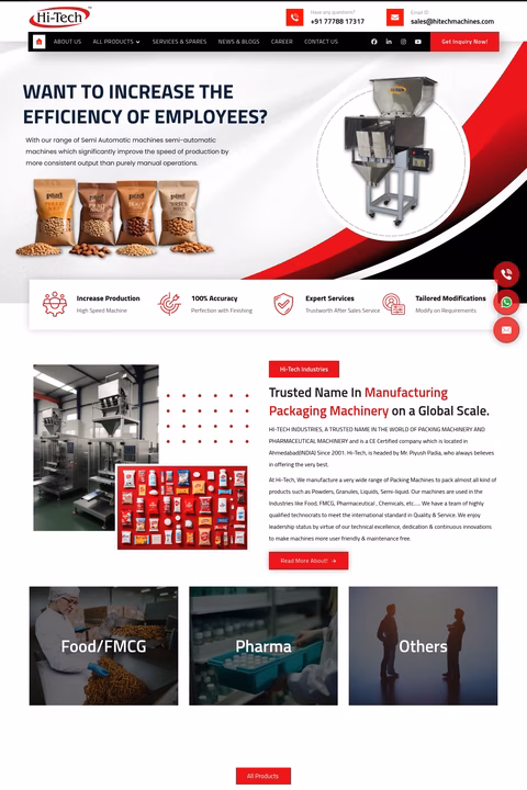 Hi-Tech-Machines Homepage 1440px