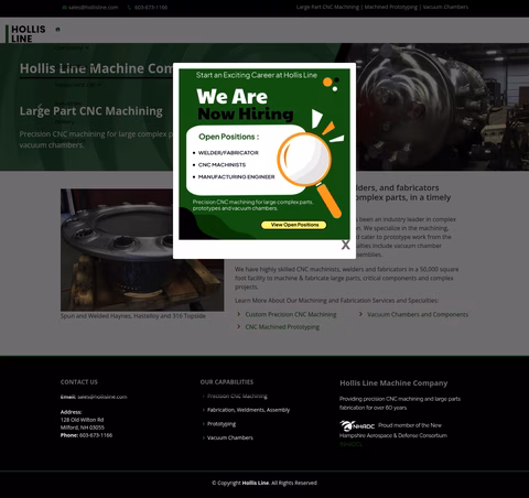 Hollis-Line-Machine-Company Homepage 1440px