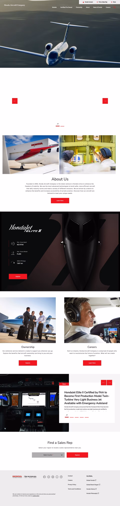 Honda-Aircraft-Company Homepage 1440px