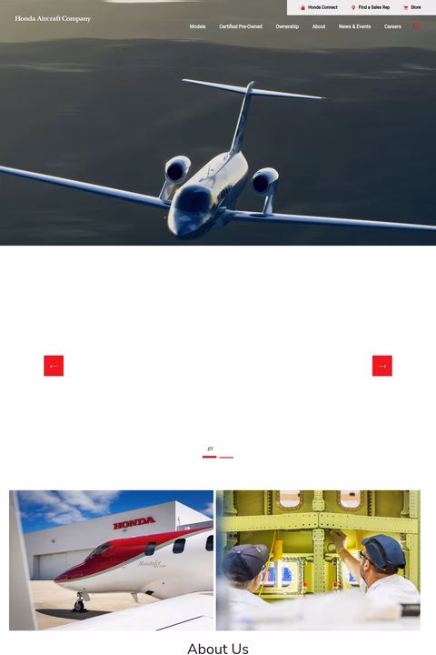 Honda-Aircraft-Company Homepage 1440px