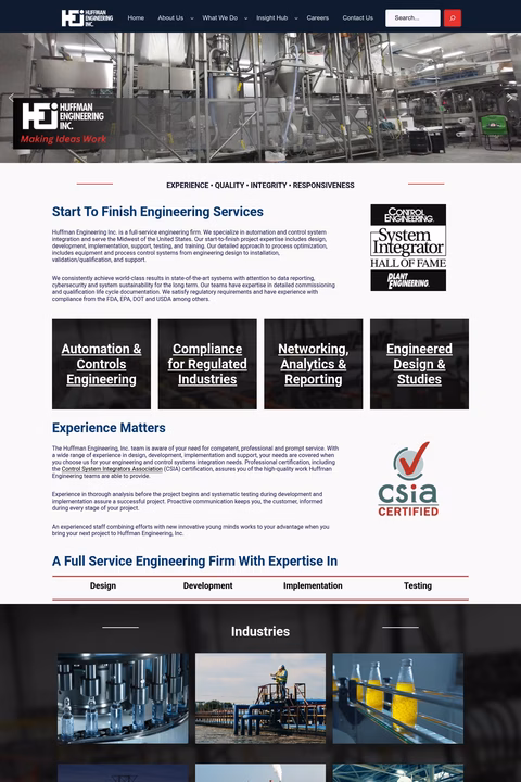 Huffman-Engineering Homepage 1440px
