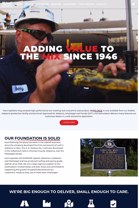 Hunt-Refining-Company Homepage 1440px