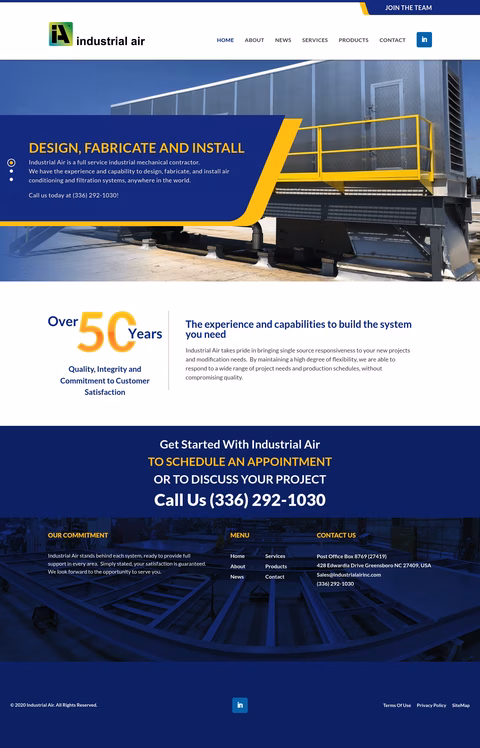 Industrial-Air Homepage 1440px