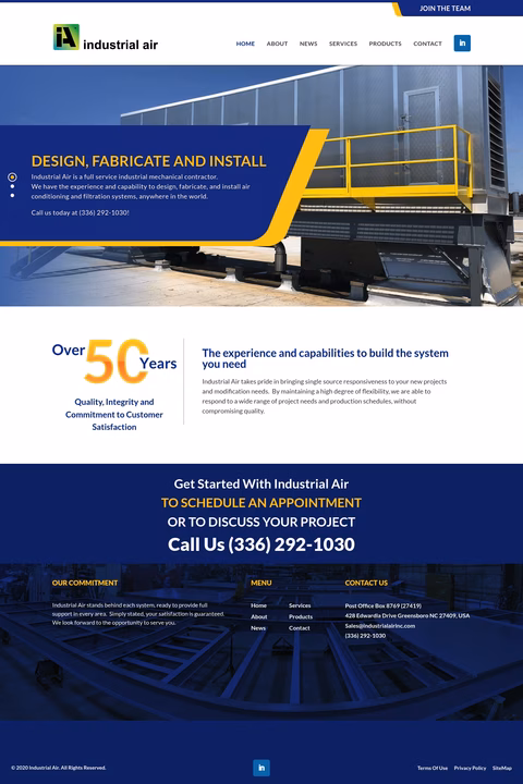 Industrial-Air Homepage 1440px