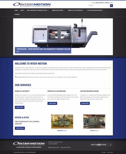 Inter-Motion Homepage 1440px