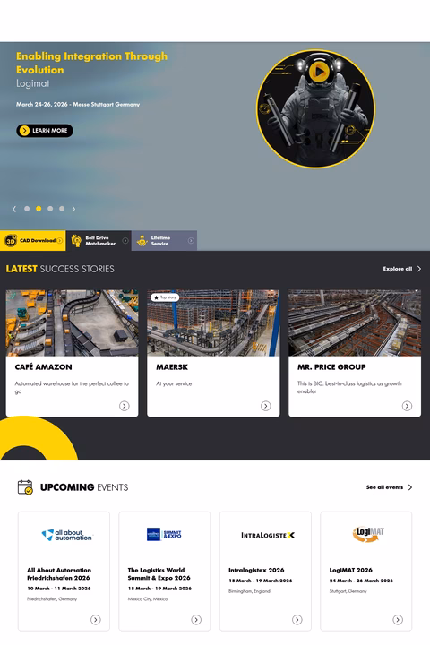 Interroll-Group Homepage 1440px