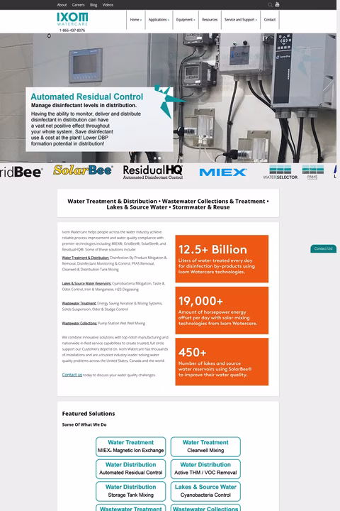 Ixom-Watercare Homepage 1440px