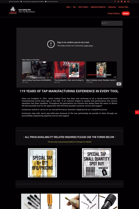 Jarvis-Cutting-Tools Homepage 1440px