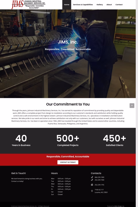 Johnson-Industrial-Machinery-Services Homepage 1440px