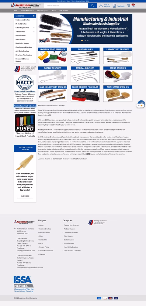Justman-Brush-Company Homepage 1440px