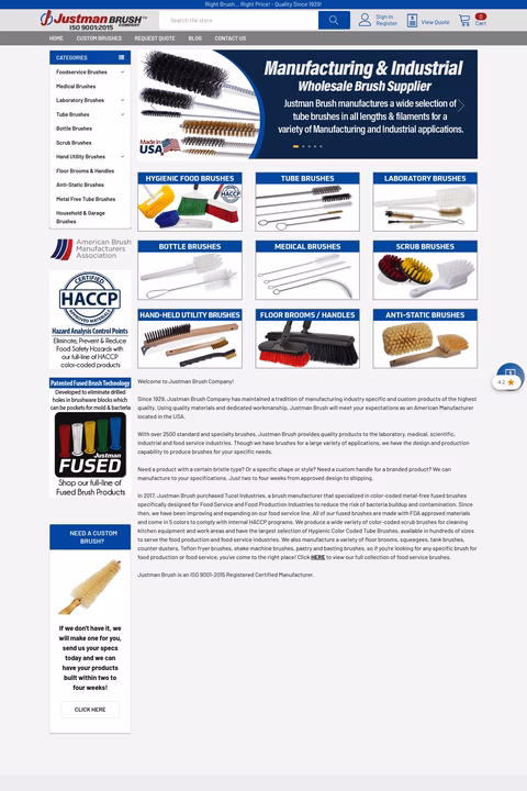 Justman-Brush-Company Homepage 1440px