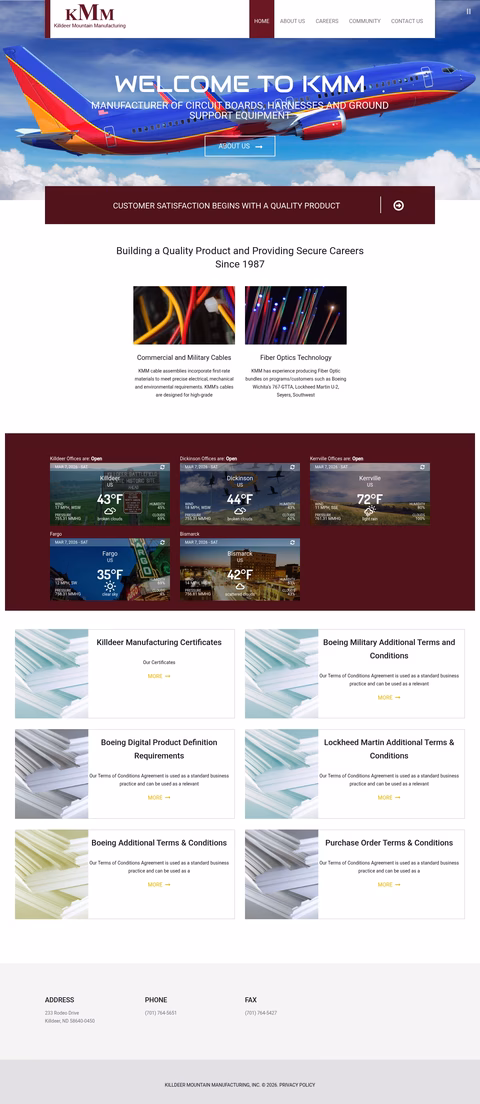 Killdeer-Mountain-Manufacturing Homepage 1440px