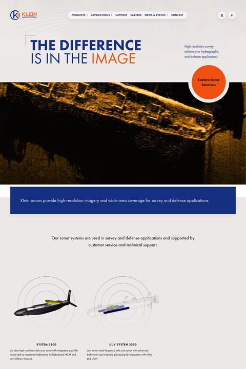 Klein-Marine-Systems Homepage 1440px