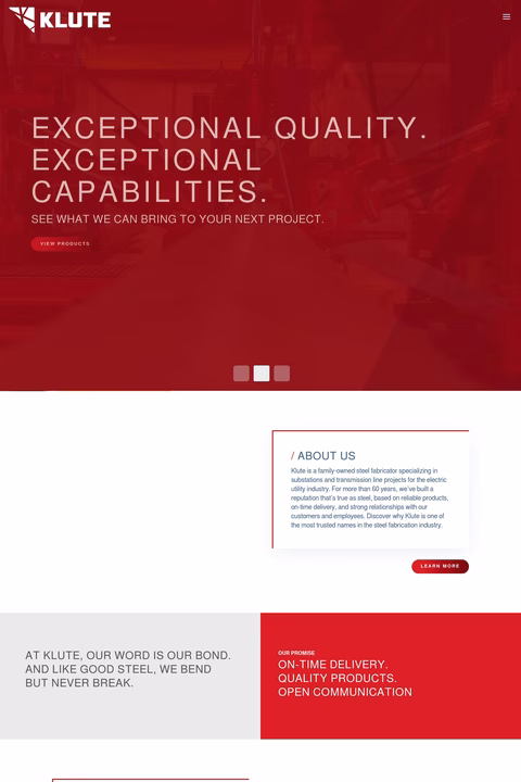 Klute-Steel-Fabrication Homepage 1440px