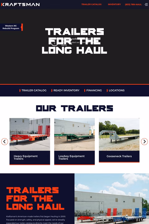 Kraftsman-Trailers Homepage 1440px
