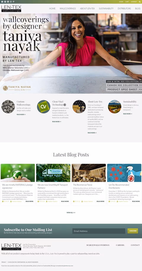 Len-Tex-Wallcoverings Homepage 1440px