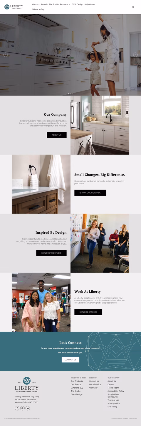 Liberty-Hardware Homepage 1440px