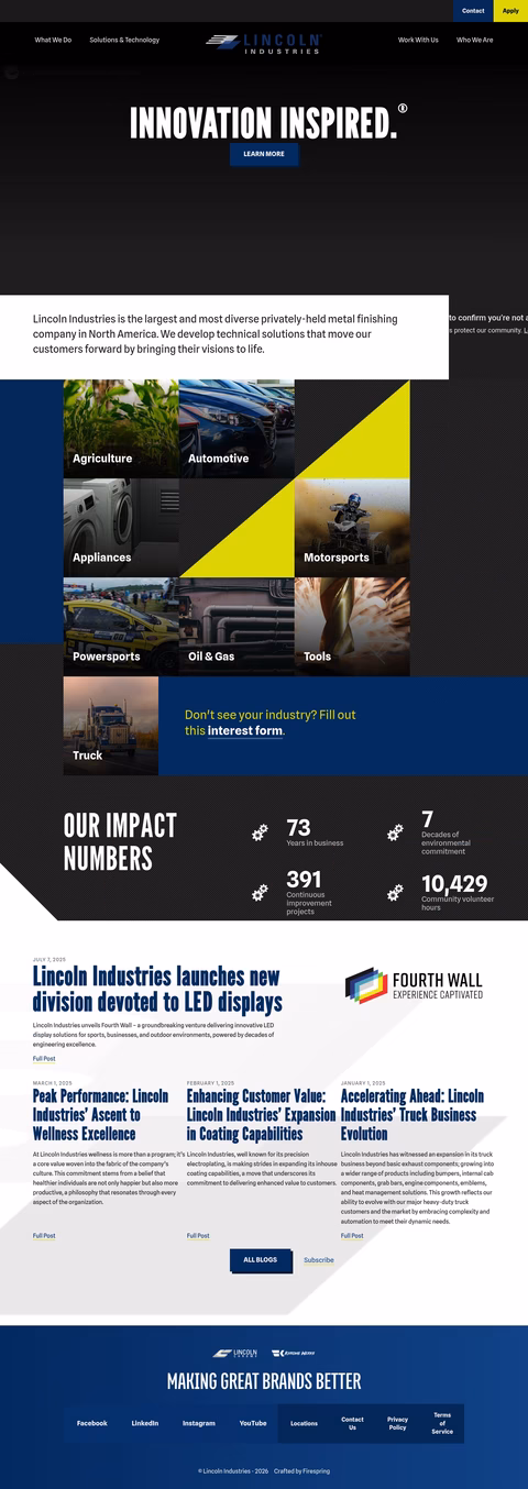 Lincoln-Industries Homepage 1440px