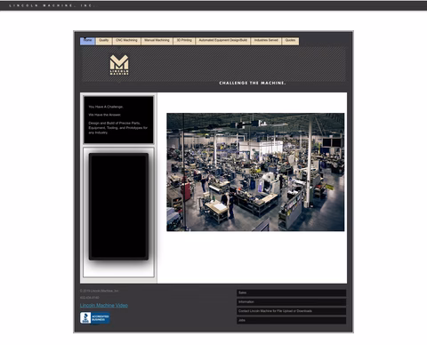 Lincoln-Machine Homepage 1440px