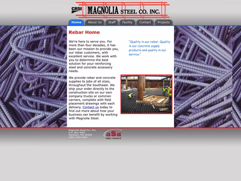 Magnolia-Steel Homepage 1440px