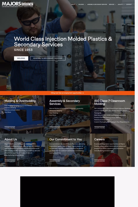 Majors-Plastics-Inc Homepage 1440px