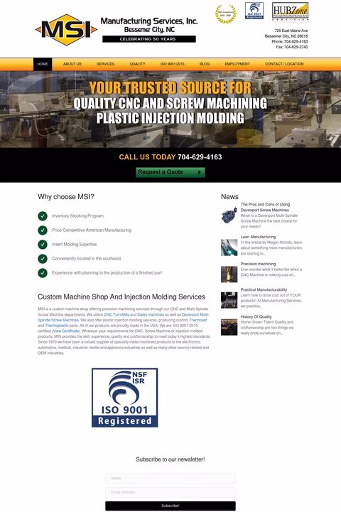 Manufacturing-Services-Inc Homepage 1440px