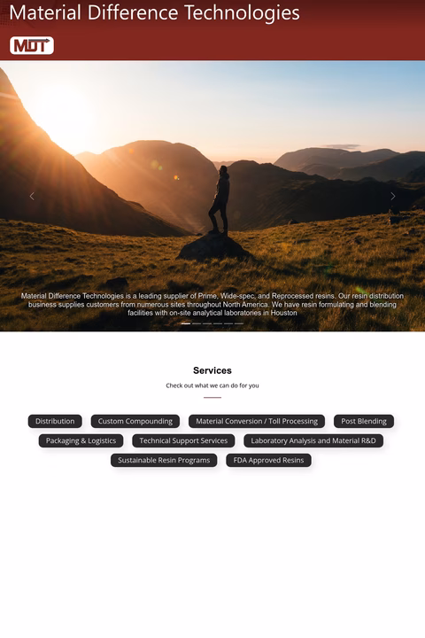 Material-Difference-Technologies Homepage 1440px