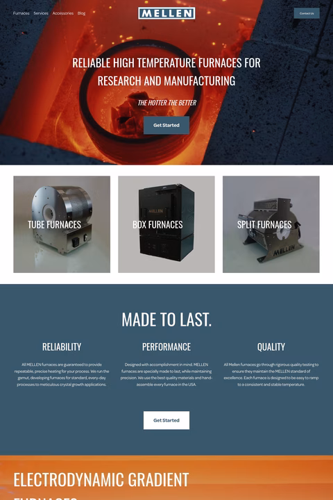 Mellen-Furnaces Homepage 1440px