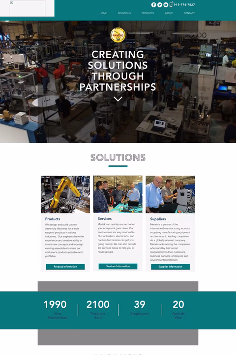 Mertek-Solutions Homepage 1440px