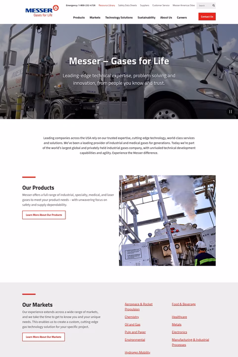 Messer-Gas Homepage 1440px