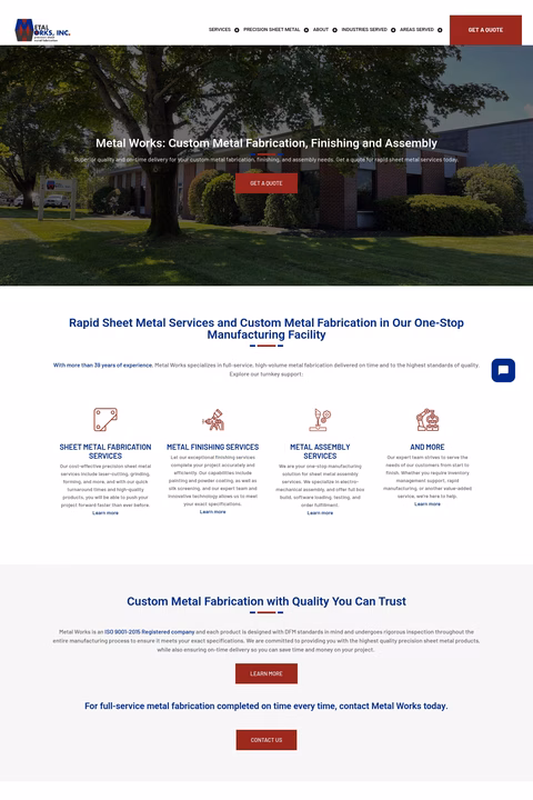 Metal-Works Homepage 1440px