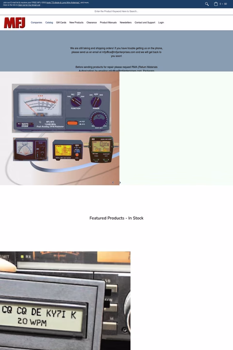 Mfj-Enterprises Homepage 1440px