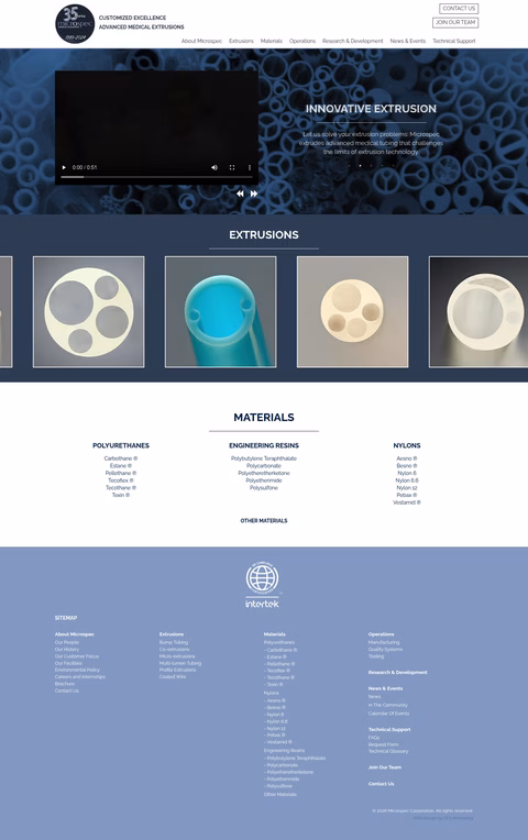 Microspec-Medical-Extrusions Homepage 1440px