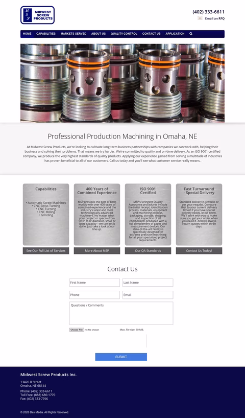 Midwest-Screw-Products Homepage 1440px