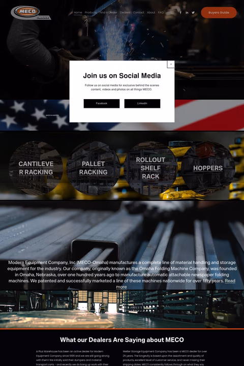 Modern-Equipment-Company Homepage 1440px