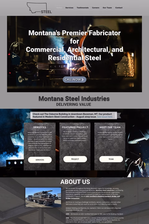 Montana-Steel-Industries Homepage 1440px