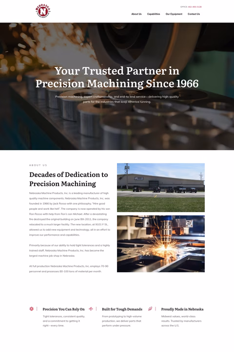 Nebraska-Machine-Products Homepage 1440px