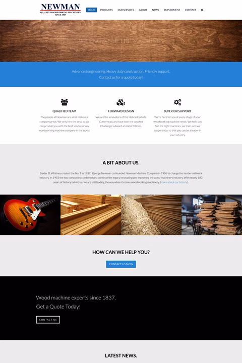 Newman-Machine Homepage 1440px