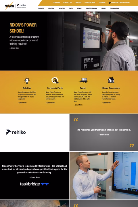 Nixon-Power-Services Homepage 1440px