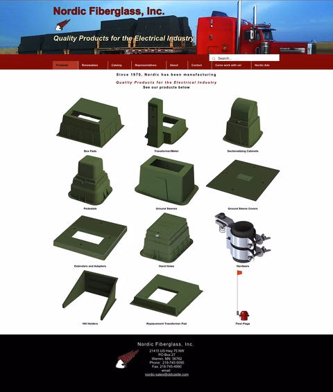 Nordic-Fiberglass Homepage 1440px