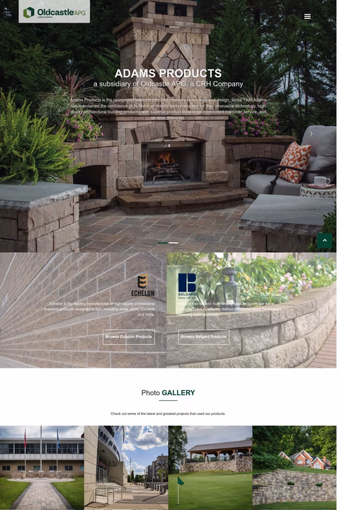 Oldcastle-Adams-Products Homepage 1440px