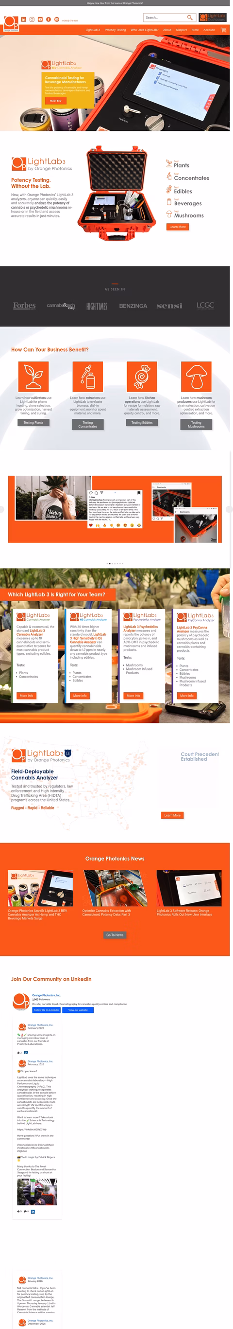 Orange-Photonics Homepage 1440px