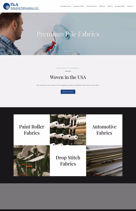 P-A-Industrial-Fabrications Homepage 1440px