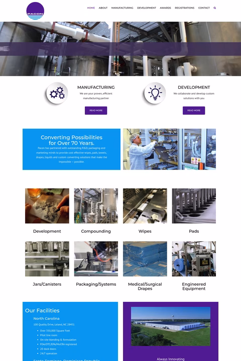 Pacon-Manufacturing Homepage 1440px