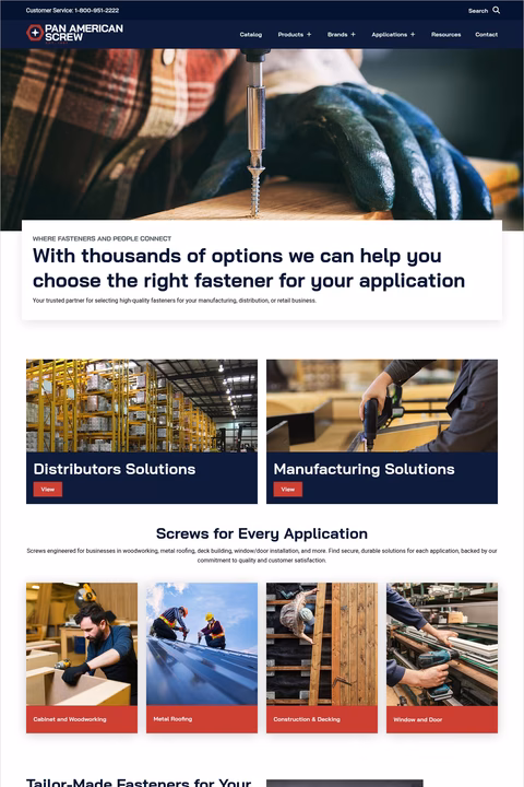 Pan-American-Screw Homepage 1440px