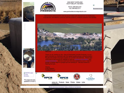 Panhandle-Concrete-Products Homepage 1440px